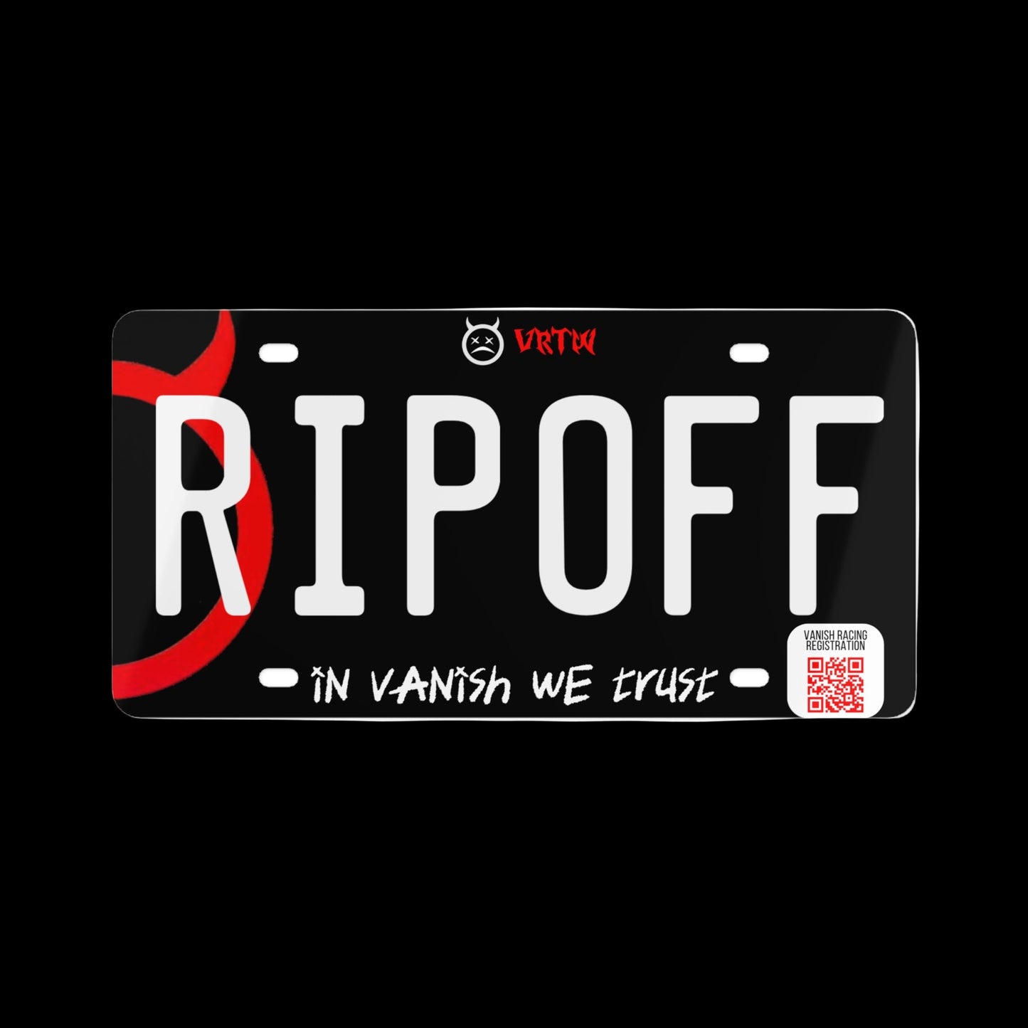 VANISH - "RIPOFF" Car Plate