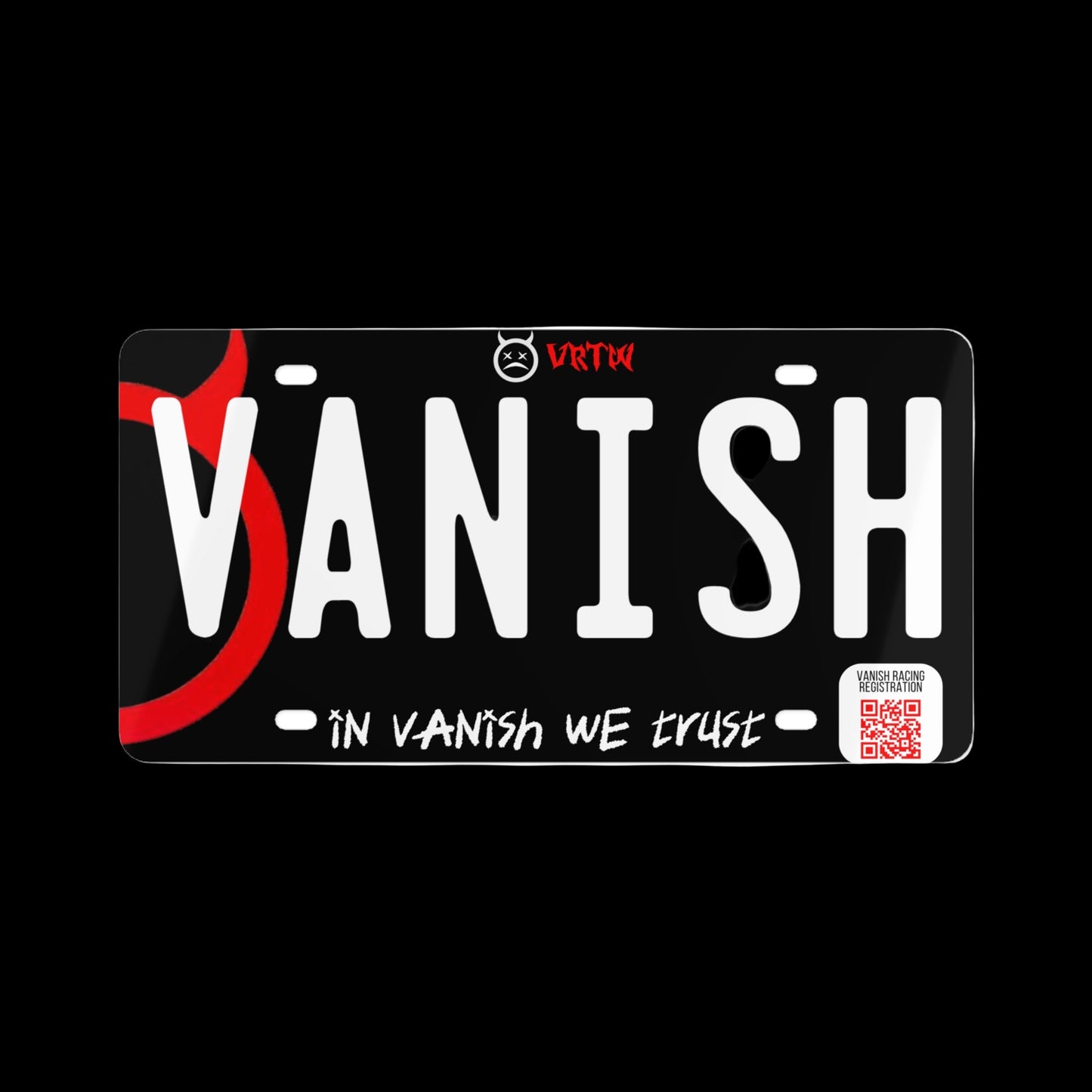 VANISH - "VANISH BLACK" Car Plate