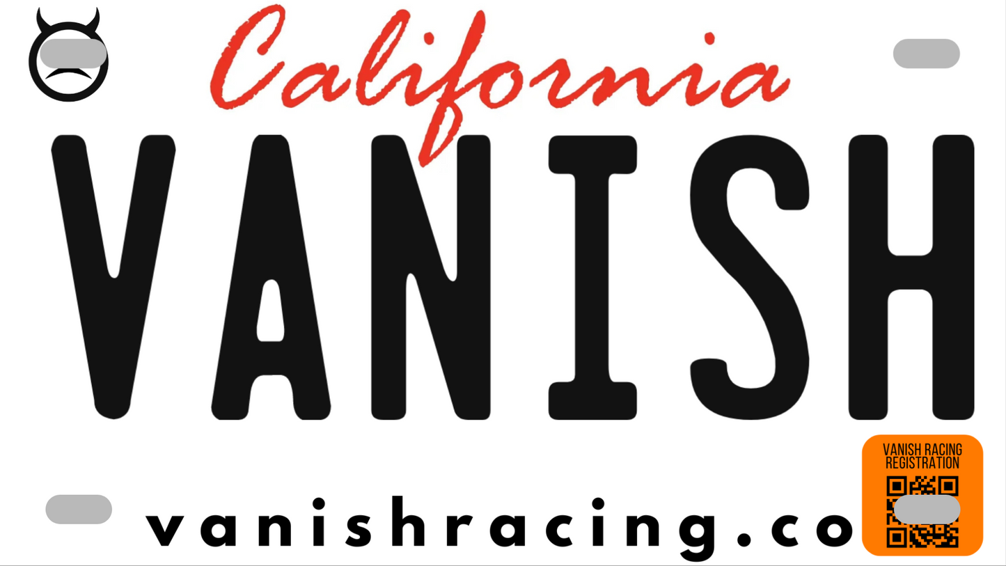 VANISH - "VANISH CALI" Car Plate