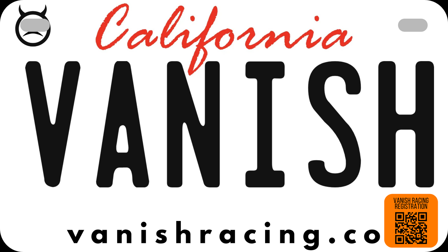 VANISH "VANISH CALI" Motorcycle Plate